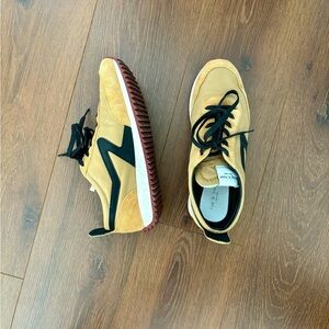 Tan and black Rag & bone retro runner mesh sneakers